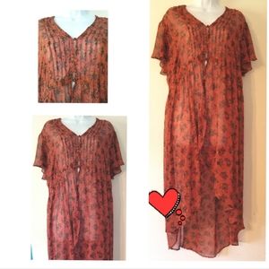 Torrid Button Top Kimono Floral Size 2